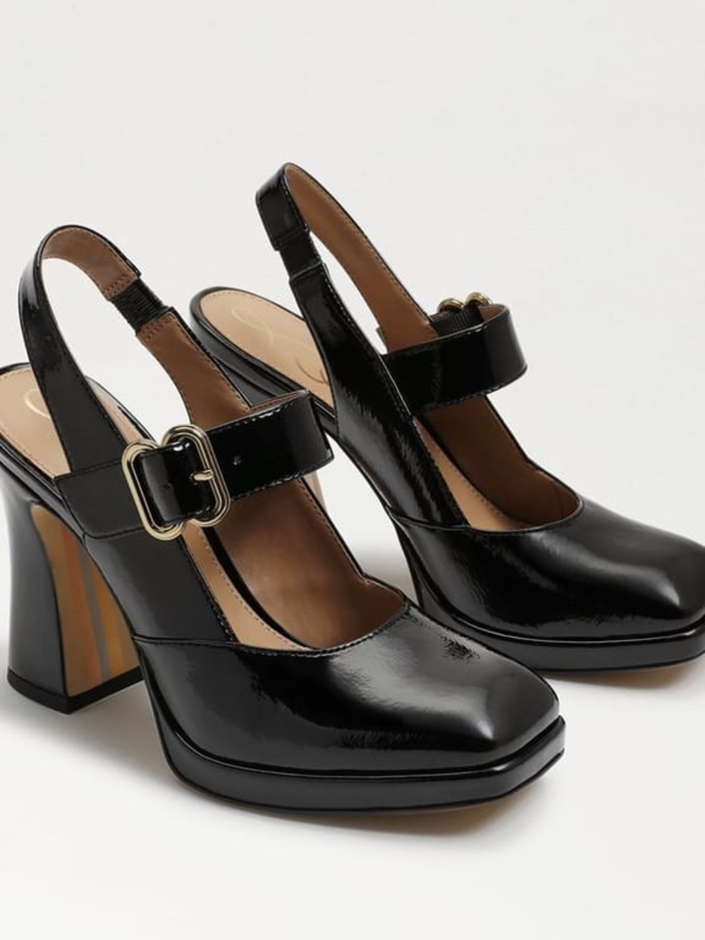 Sam Edelman Jildie Black Patent Leather Slingback High Heel Pumps H8656S1002